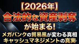 2026年、メガバンクの「貿易風」が変わる 資産家を襲う合法的な資産剥奪と、キャッシュマネジメントの真実