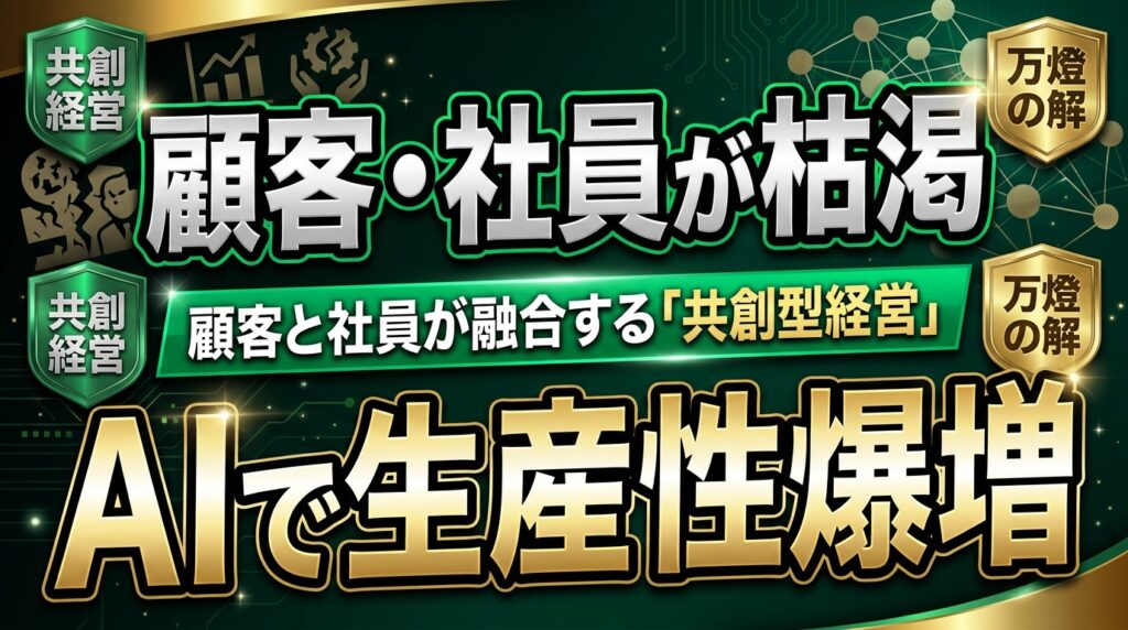 少子化時代の「勝利の方程式」 ―― 顧客と社員が融合する「共創型経営」