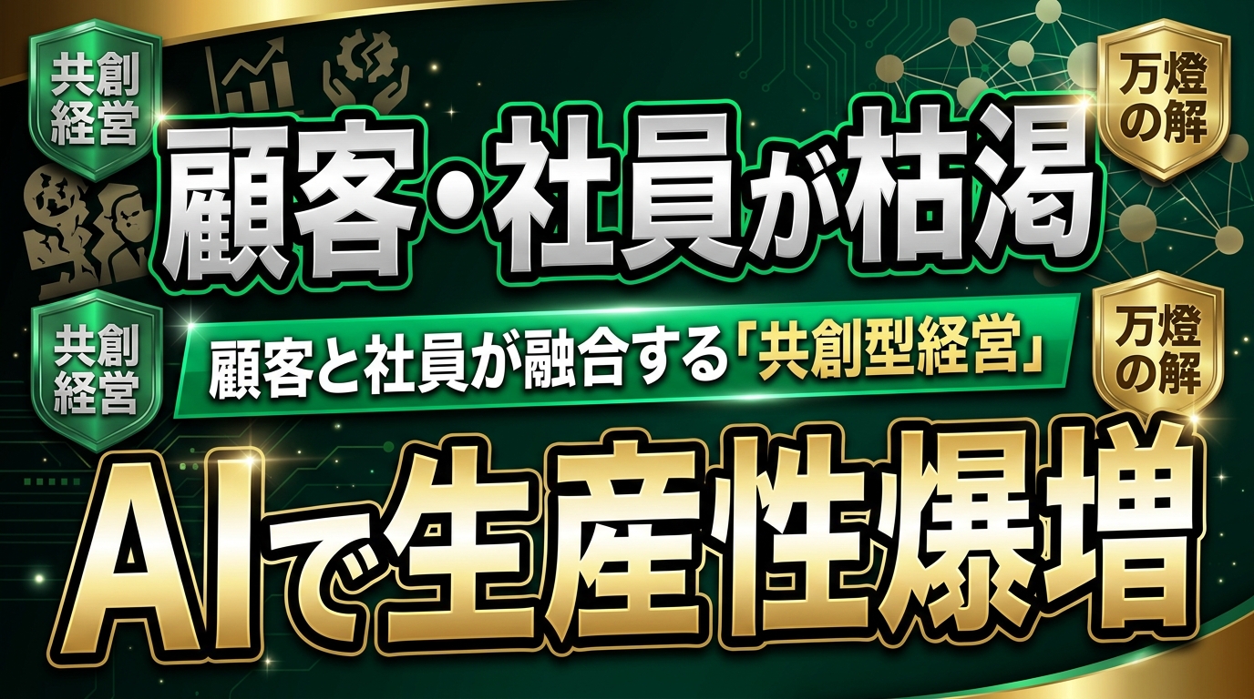 少子化時代の「勝利の方程式」 ―― 顧客と社員が融合する「共創型経営」