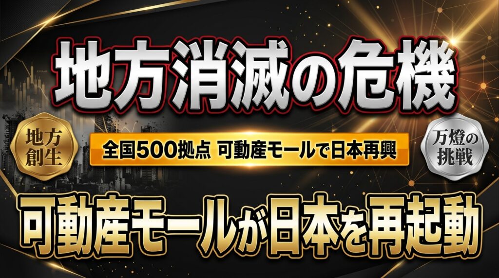地方を「灯火」に変える ―― 全国500拠点、可動産モールが塗り替える日本再興の設計図