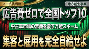 広告費ゼロで全国トップ10へ ―― 万燈が中古車市場で仕掛ける「集客と雇用の完全自給スキーム」