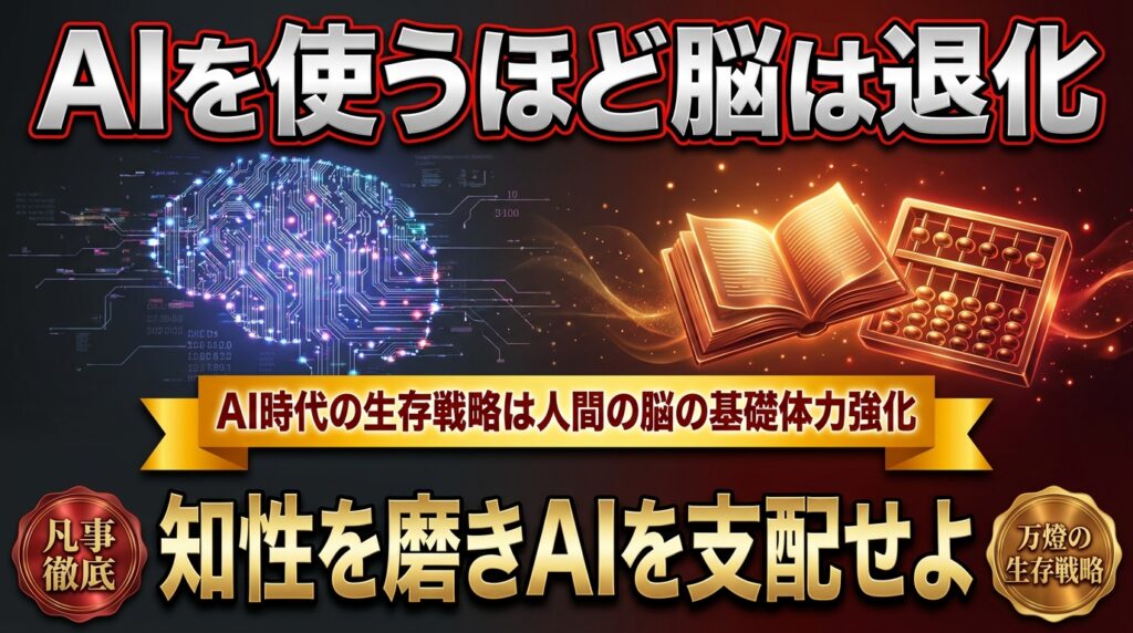 AIを極めた万燈が、あえて「百マス計算」と「猛烈な読書」を始めた理由 ―― 2026年、テクノロジーの奴隷から脱却する生存戦略