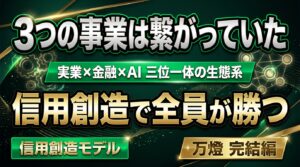 【完結編】実業・金融・AIが完全融合した万燈の「三位一体」 ―― 信用創造がもたらす生活品質向上へのロードマップ