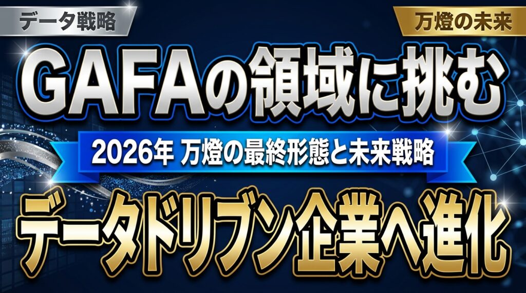 【未来予言】2026年、万燈は「データドリブン企業」へ。GAFAの領域に挑む情報活用戦略と最終形態