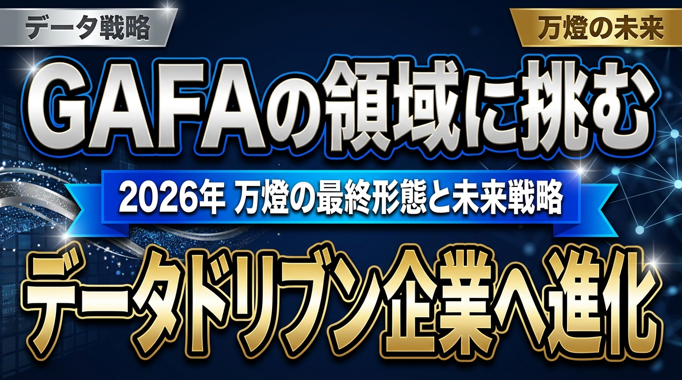【未来予言】2026年、万燈は「データドリブン企業」へ。GAFAの領域に挑む情報活用戦略と最終形態