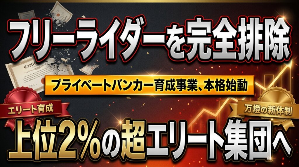 【組織改革】上位2%の超エリート集団へ ―― 万燈が「フリーライダー」を完全排除し、年収上位0.1%の再現性を解き放つ