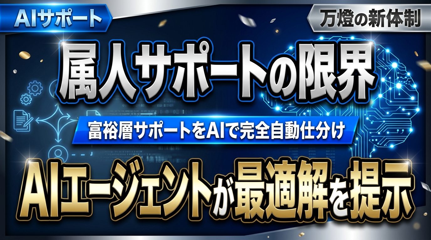 【変革】ヒューマンパワーの限界突破 ―― 万燈が仕掛ける富裕層サポートの「自動仕分け化」と、AIエージェントによる感情理解システム
