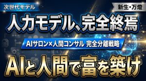 【新星】「一人の担当がすべてを解く」モデルの終焉 ―― 万燈が仕掛ける、AIオンラインサロンと超高付加価値コンサルティングの『完全分離（ハイブリッド）戦略』