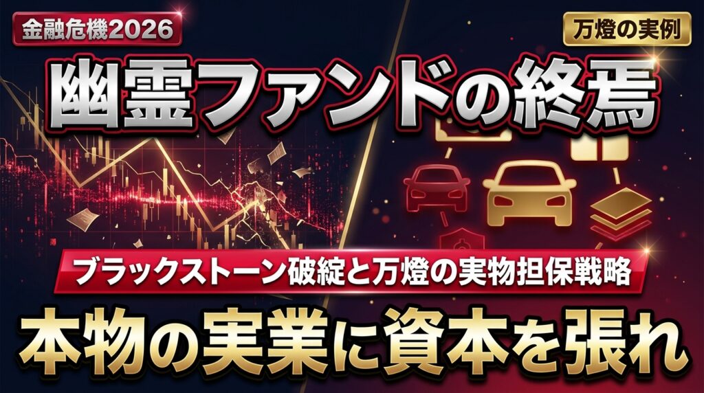 【世界大混乱】ブラックストーンの出金停止と、万燈が「実物担保」で勝ち残るファンド戦略の全貌