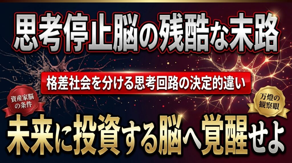 【冷徹な観察】「中長期の未来に投資できる脳」と「今しか見えない脳」――万燈の2大事業から見えた、格差社会をサバイブする唯一の条件