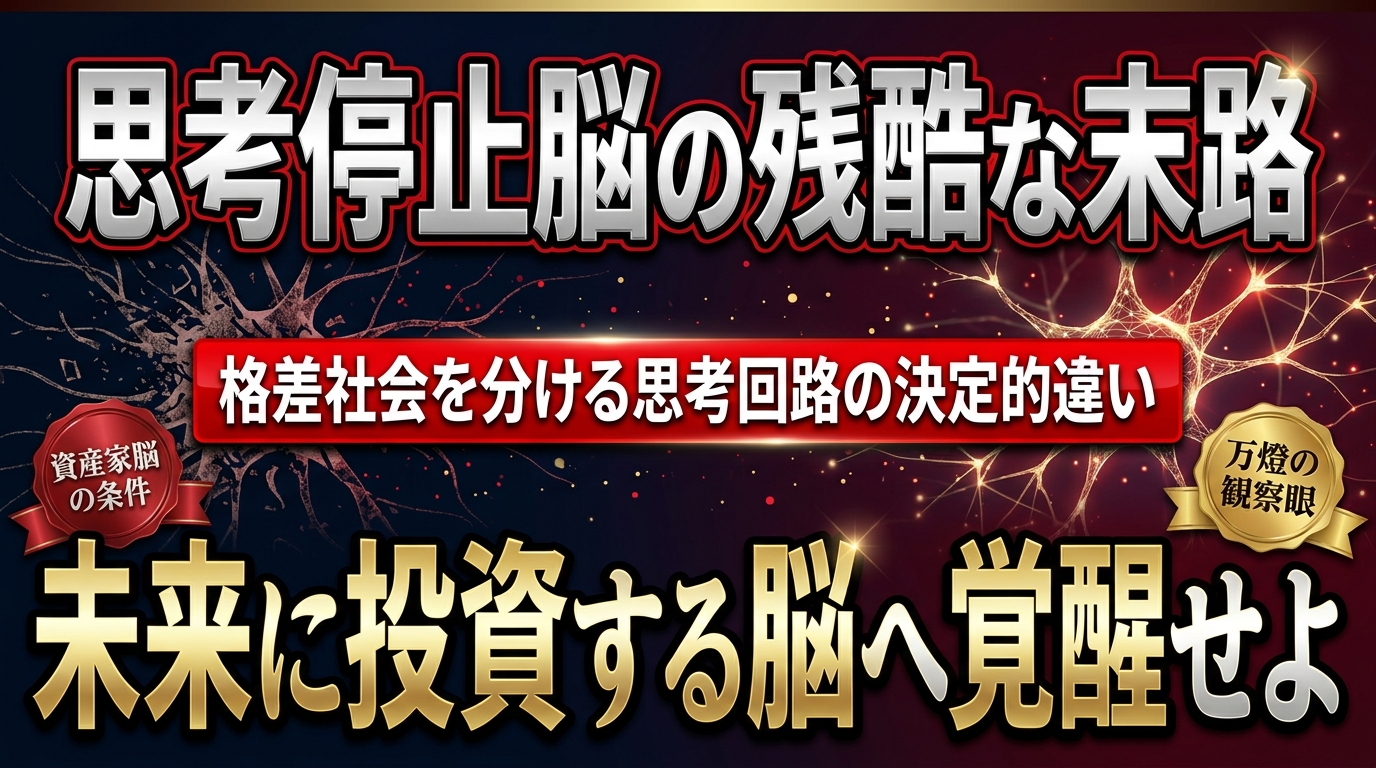 【冷徹な観察】「中長期の未来に投資できる脳」と「今しか見えない脳」――万燈の2大事業から見えた、格差社会をサバイブする唯一の条件