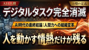 【本質】AIがデジタルタスクを消滅させた世界で、唯一残る人間の仕事 ―― 万燈が定義する「人をやる気にさせる唯一の存在」への組織トランスフォーメーション