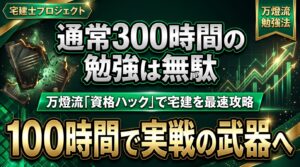 【爆速】通常300時間の宅建を「100時間・1ヶ月」で完全攻略！ ―― 万燈が仕掛ける『宅建士取得プロジェクト』と、3年後の不動産事業への布石