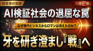 【視座】なぜ現代のビジネスには「ロマン」が消えたのか？ ―― 3年ぶりの異業種交流会で確信した、AI検証社会のバグと万燈が「戦（いくさ）」に拘る理由