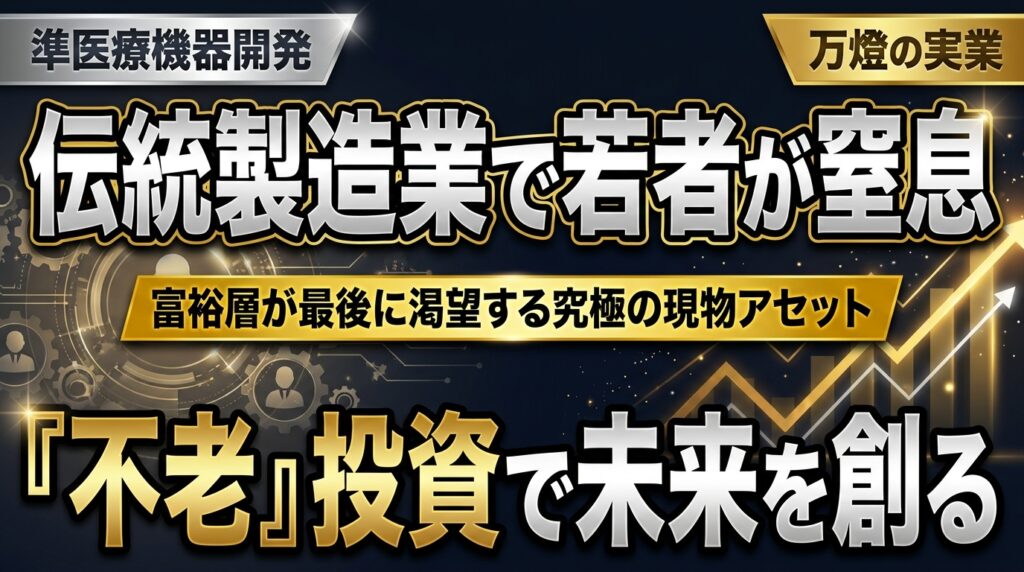 【深層】東証プライム大手のサプライチェーンとともに成長する万燈の「準医療機器」 ―― 富裕層が最後に望む『不老』への投資と、伝統的製造業で悩む若者たちとの現実