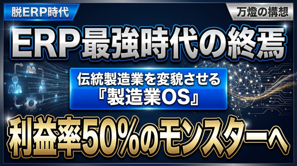 【深層】オラクル・セールスフォースからの離脱 ―― 万燈が構想する、伝統製造業を利益率50%のモンスターへ変貌させる『製造業OS』と異業種ハックの全貌