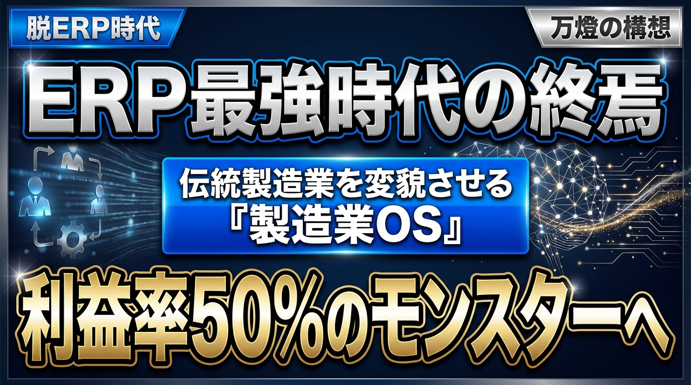 【深層】オラクル・セールスフォースからの離脱 ―― 万燈が構想する、伝統製造業を利益率50%のモンスターへ変貌させる『製造業OS』と異業種ハックの全貌