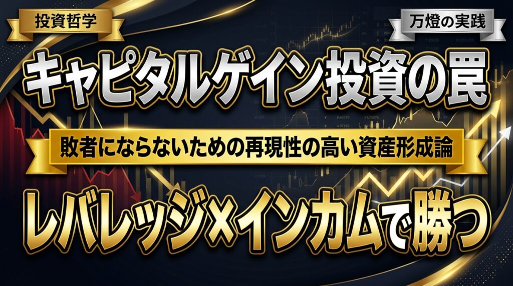 【投資哲学】なぜキャピタルゲインを捨て「レバレッジ×インカムゲイン」に徹するのか ―― 敗者にならない資産形成論