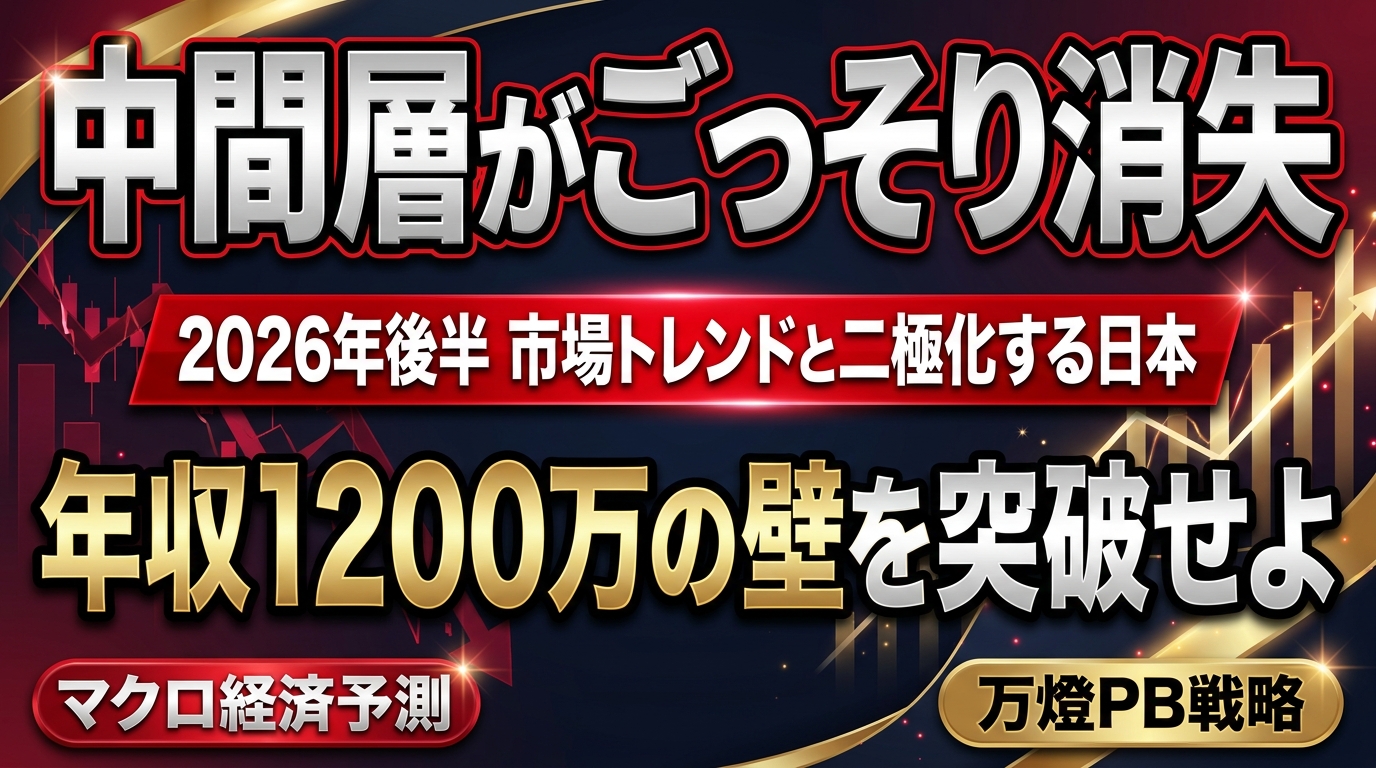 【マクロ予測】2026年後半の市場トレンドと二極化する日本 ―― 年収1,200万への到達とプライベートバンカーの役割