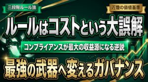【ガバナンス】コンプライアンスを一円にもならないルールから「最大の競合優位性」へ ―― 万燈が定義する価値基準と三段階のルール論