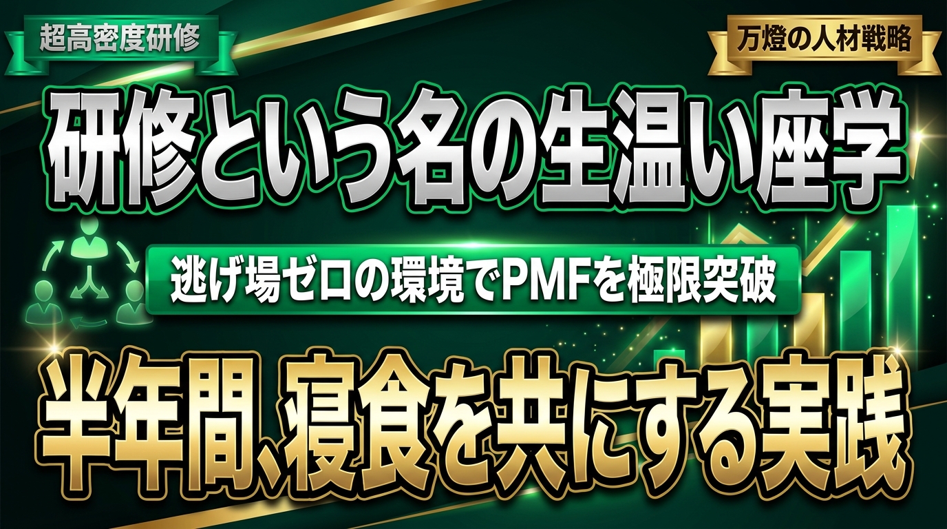 【人材戦略】「万燈ブートキャンプ」始動 ―― 半年間・寝食を共にする「超高密度×逃げ場ゼロ」の自前実践型研修とPMFの極限突破