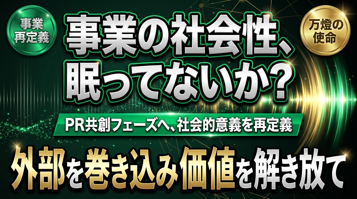 【事業再定義】3大事業ドメインの社会性を解き放つ ―― 「可動産モール・シェアーズ・車両流通」の社会的意義と、行政・大学・メディアを巻き込むPR共創フェーズへ