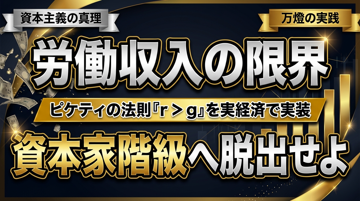 【資本主義の真理】トマ・ピケティ『r > g』を実経済で実装する ―― 年収600万円から「資本家階級」へ脱出する唯一のレバレッジ戦略
